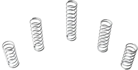 Molla di compressione, acciaio inossidabile 304, 3mm diametro esterno, 0.4mm diametro filo, 20mm lunghezza libera, color argento, 10Pcs