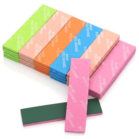 YUXIANLB 30pcs Sanding Sponge Set for Model, Pads Soft Waterproof Wet Dry Hobby Tool Reuse 400 to 1500 Grit Sandpaper Sanding Block Assortment for Model Gundam Building