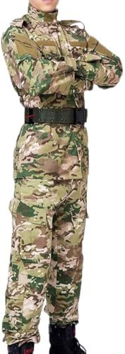 ATAIRSOFT Taktische Männer BDU Kampfuniform Jacke Hemd & Hosenanzug für Armee Militär Airsoft Paintball Jagd Kriegsspiel (AOR2,XXL)