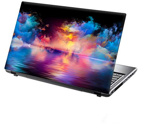 TaylorHe Folie Sticker Skin Vinyl Aufkleber mit bunten Mustern für 15 Zoll 15,6 Zoll (38cm x 25,5cm) Laptop Skin Bunte Wolken, Reflexion