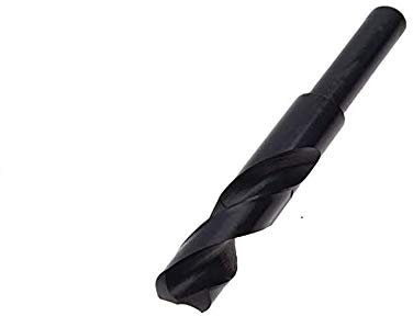 TOOLSTAR Reduzierter Schaft-Bohrer, 1,27 cm (1/2 Zoll), reduzierter Schaft, HSS-Spiralbohrer, schwarzes Oxid, 3-flach auf Schaft, 22 mm (schwarz)