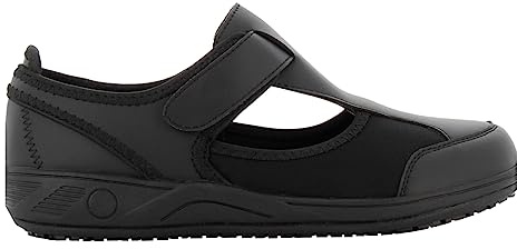 SAFETY JOGGER Scarpe di Sicurezza da Donna 42 EU - Camille - Scarpe da Lavoro Leggere e Confortevoli con, Ideali per Infermieri, Cucina o Interni, Antiscivolo e Ammortizzanti, Oxypas, Nero