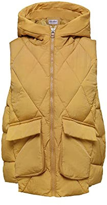 YUNHOME Angelweste Große Größe Weste Warme Weste Winterweste Herbst Und Winter Im Koreanischen Stil Große Tasche Aus Baumwollweste Plus Größe Damen Kapuzenweste Weste-Gelb_XXXL