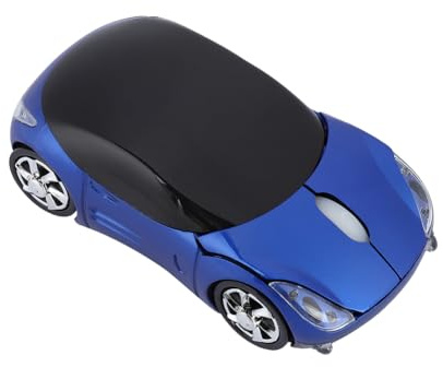 Joyzan Ratón Inalámbrico 2.4GHz, Raton Óptico con Mini Receptor USB 1600DPI Automovil Forma para XP/7/ME/2000/OS Computadora Portátil PC Tableta Trabajar Entretenimiento Juegos Oficina Ambidiestro