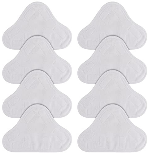 Microfiber Steam Mop Pad Replacement Compatible with H2O H20 Mop X5 Steam Steam Cleaners Washable & Reusable - 8 Pack
