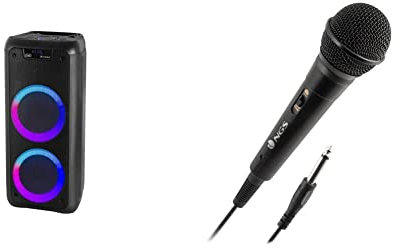Trevi XFest XF 600 KB Altoparlante Amplificato Portatile 80W, USB, Micro SD, AUX-IN, Bluetooth, Batteria Integrata & NGS SINGER FIRE - Microfono Dinamico