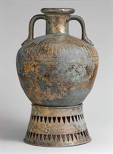 Ancient Greek Photo A4 bronze pointed neck amphora with stand 450
