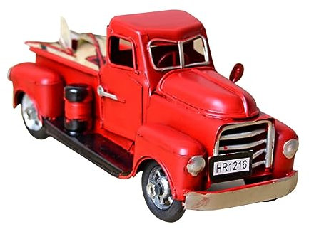 Garneck Metallspielzeugauto Rot Desktop-Ornament Wohnkultur Autoornamente Personalisierte Dekoration Für Schreibtisch Buchregal Kamin