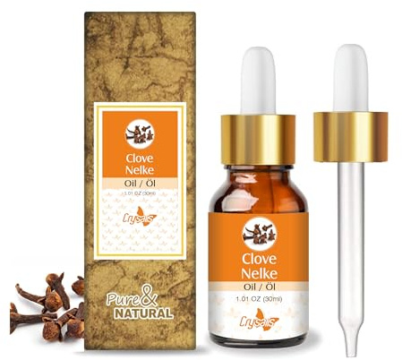 Aceite de yema de clavo Crysalis (Syzygium ticum) - 1,01 onzas líquidas (30 ml)