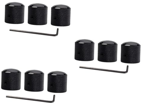 SAFIGLE 3er-set Lautstärke- Und Klangregler Für Gitarre Schwarze Kuppelknöpfe Ersatz Für Bassgitarre Und Gd107 Passend Für Konzentrische Töpfe 3 Stück X 3