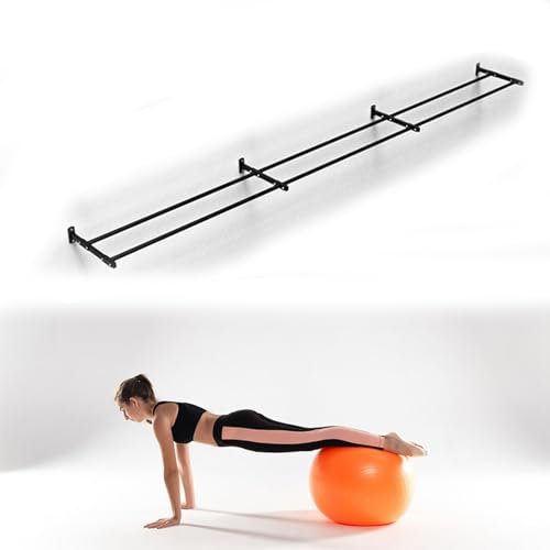 Yogamattenhalter Yoga-Ball-Halter, Ständer, Wandhalterung, Breitenverstellbarer, Extra Langer Gymnastikballständer, Aufbewahrung von Fitnessgeräten für Fitnessbälle/ Medizinball ( Size : L-550cm(216 1