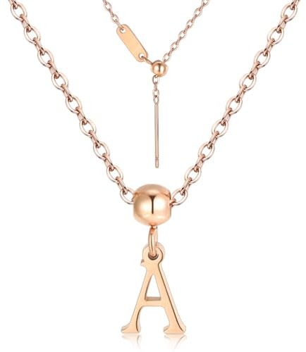 The Magical touch Namenskette personalisiert kette mit buchstaben | buchstaben kette ideal geschenke für frauen Freundin | initial necklace für Valentinstag