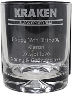 Personalised Dimple Tumbler - Kraken Spiced Rum Banner Design (No Gift Box)