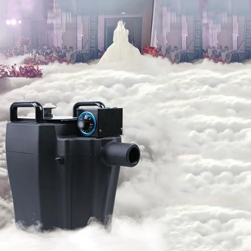 Máquina de hielo seco de baja niebla, efecto de escenario de DJ, control electrónico de temperatura, crea impresionantes efectos de bajo humo para interiores, exteriores, escenarios, bodas, fiestas,