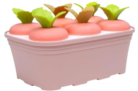 Moldes pequeños para paletas – Moldes multiusos para hacer paletas de helado, práctico molde de barra de helado, bandeja de helado para jugo, yogur y pudín