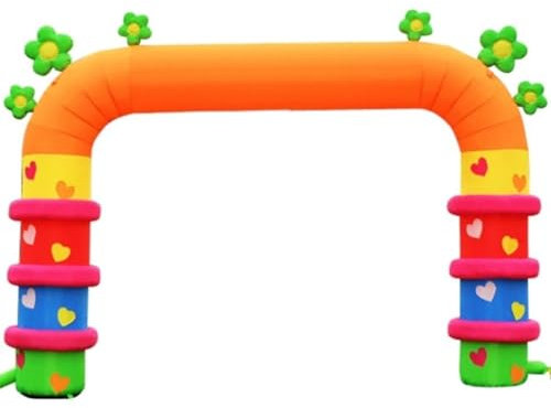 Arche gonflable avec souffleur Arc-en-ciel pour fêtes d'anniversaire et décoration de jardin, arche gonflable pour événements extérieurs et publicité commerciale(B,4M)
