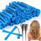 60 rulos de ondas permanentes con dos peines, juego completo de ondas permanentes, rizadores pequeños, 8,3 x 0,9 cm pulgadas, barras de onda para cabello largo medio y corto (azul)
