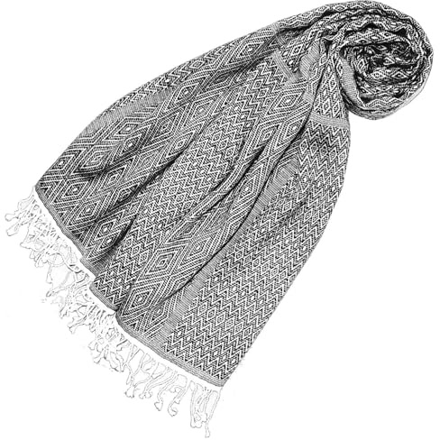 Lorenzo Cana Pashmina Damenschal Schaltuch aus weicher Wolle Paisleymuster bunt mehrfarbig 70 cm x 190 cm Wollschal Wolltuch Stola Umschlagtuch 78582