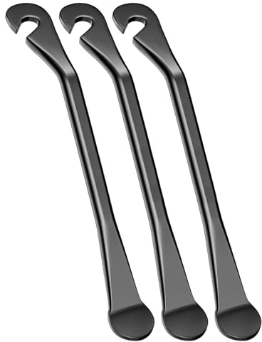 JOOTUEPO Bike Tire Lever, 3 Pack Bicycle Tire Levers Tyre Spoon Changing Tool, Premium Carbon Steel Bike Tyre Levers Spoon, Stainless Steel Portable Bike Tire Levers to Repair Bike Tube