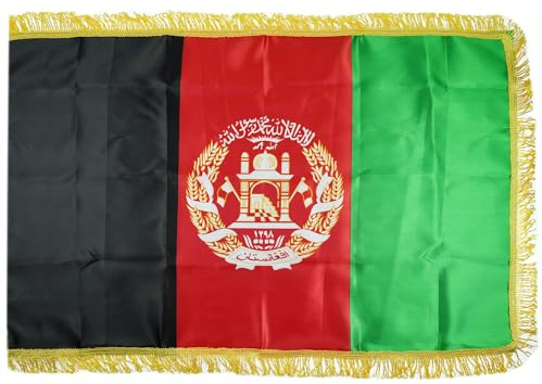 PTEROSAUR Afghanistan-Flagge, afghanische Nationalflaggen, Dekoration für drinnen und draußen (Afghanistan, 90 x 180 cm)