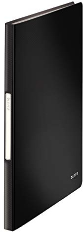 Leitz Solid Sichtbuch A4, 10er Pack, Mit je 40 Klarsichthüllen für 80 Blatt, PP, Schwarz, 45651095