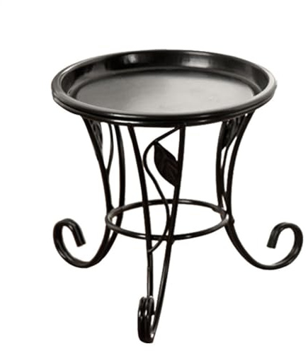 Pflanzenständer Aus Metall, 13.5x13.5x13cm Pflanzenhocker Metall Rund, Blumenbank Für Innen, Blumenhocker Outdoor, Blumenständer Draußen Wetterfest, Pflanzenständer Für Balkon, Wohnzimmer, Büro