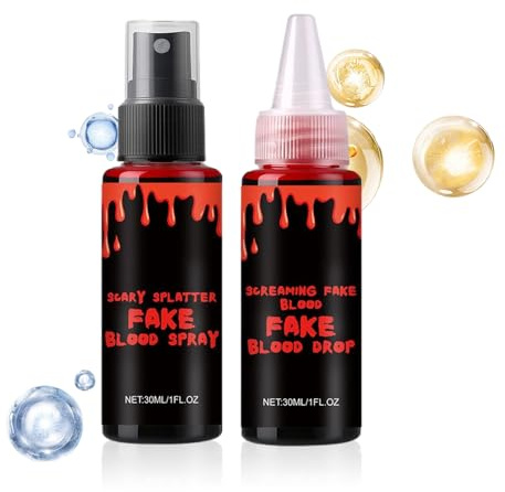 Sangre Falsa Halloween Pintura Corporal De Plasma Aterrador Accesorios | Kit De Maquillaje De Sangre Falsa Lavable Para Halloween Para Cosplay Casas Embrujadas Y Actores