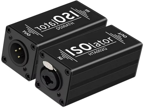 Bortivier Aislador de Audio 6.35, Filtro de Ruido de Audio, Supresor de Ruido, Aislador de Señal de Audio para Común del Eliminador.