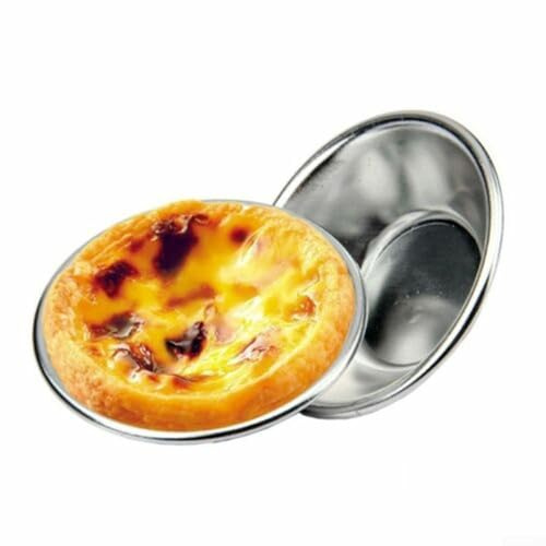 Juego de 10 moldes de aluminio para tarta de huevo, para hornear galletas, pasteles de frutas y chocolates