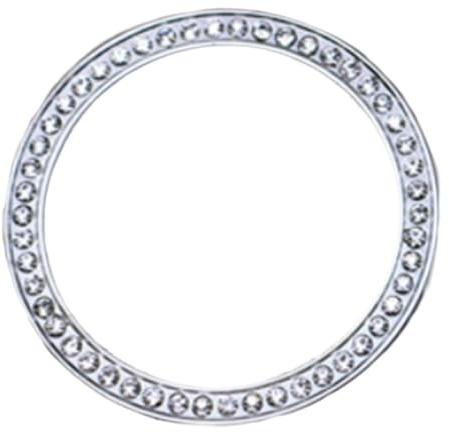 ATNVSJ Splashboard Clock Watches Surrounding Ring Trim Cover Compatible for Jaguar XJ XJL Crystal Silver car Interior Accessories