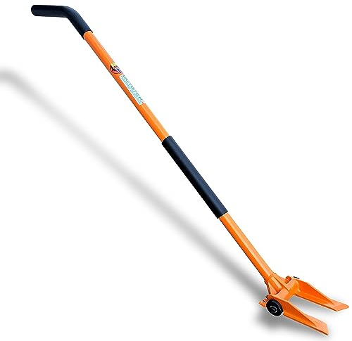 Gutster 60” Demolition Pry Bar & Crowbar – Round Handle Wrecking Bar for Ceiling & Wall Demo – Heavy Duty Nail Puller Tool for Contractors, Firefighters & Home Renovations