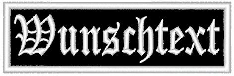 Aufnäher personalisiert mit deinem Wunschtext rechteckig (Rec1) 10x3cm (wahlweise zum Annähen, mit Klett oder zum Aufbügeln)