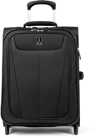 Travelpro Maxlite 5 Softside Expandable Upright 2 Wheel Carry-on Luggage, Lightweight, 20-Inch — Black