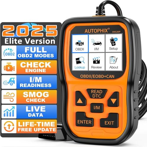 AUTOPHIX OBD2 Scanner Enhanced OM126P Vehicle Code Reader Auto Diagnostic Check Engine Light for All OBD II Car After 1996[Upgrade Version]