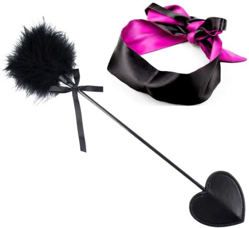 Erotik Bondage Collection Feder Tickler Massage Federstab Federkitzler Augenmaske Handschellen Band Augenbinde