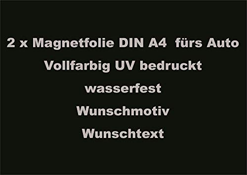 2x Firmen Werbung Magnet Schild Auto Aufkleber Wunschmotiv Text Ablösbar magnet
