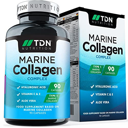 Marine Collagen Capsules 1400mg with Hyaluronic Acid, High Strength Collagen Supplement, Hydrolyzed Collagen Supplement for Women and Men (Not Collagen Powder or Tablets)