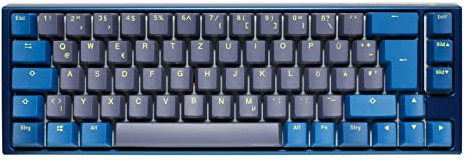 Ducky One 3 Daybreak - Mechanische Gaming Tastatur Deutsches Layout im SF-Format (65% Keyboard) mit Cherry MX Red Switches, Hot-Swap-fähig und RGB-Beleuchtung