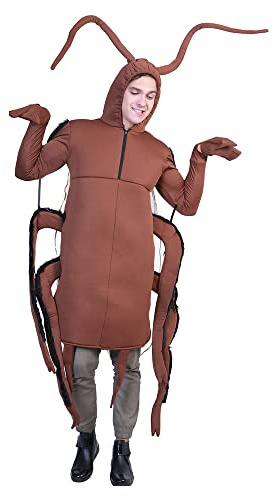 Divertente costume da scarafaggio festa di Halloween gioco di ruolo Costume marrone animale festa di Halloween Cosplay vestire marrone bug vestito scherzi bavaglio regali vestito un pezzo