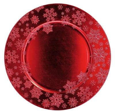 SOTTOPIATTO TONDO PLASTICA ROSSO 33 CM