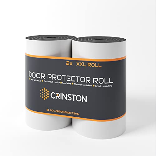 CRINSTON® Protezioni delle pareti del Garage |2 rotoli di 20 cm x 2 m| Pannello protettivo in schiuma autoadesiva, Protezione Paraurti, Idrorepellente. (bianco)