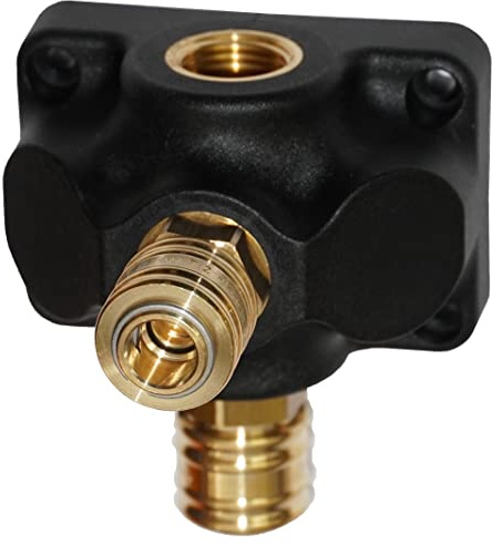Druckluftverteiler Durchgangsverteiler Wanddose Wandverteiler Druckluftdose Luftverteiler, Verteilerdose versch. Ausführungen (mit Kupplung 1-fach, 1/2)