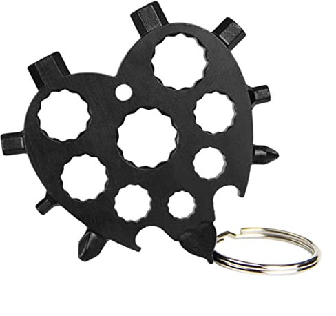 18-in-1 Snowflake Multi Tool,Incredible Tool,Snowflake Multitool Snowflake Multi tool Snow Multitools Bottle Opener-Screwdriver-Wrench Gadgets Gift Idea Chrisrmas Presents (Color : Black) ( Color : Bl