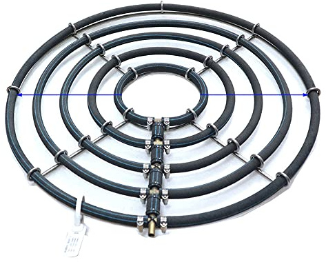 XRMXF Diffuseur d'air pour bassin en acier inoxydable lesté Aérateur hydroponique KoiPond Tri Ring – Améliore la santé des poissons et des plantes (5 boucles/Ø 55 cm)
