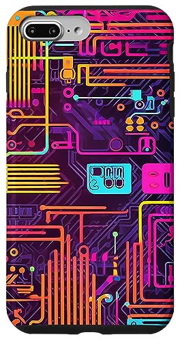 Coque pour iPhone 7 Plus/8 Plus Puce de carte mère Cyberpunk Gaming