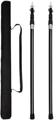 Vordachstangen-Set Dicke Planenstangen, teleskopische, ultraleichte Aluminium-Schiebeplanenstangen, verstellbar for Zeltplane, Outdoor, Camping, Baldachin, Sonnenschutz ZeltgestäNge (Color : Black -