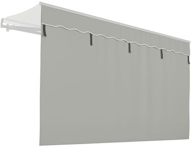 empasa Markisen Volant Markisenstoff Markisen-Zubehör Sonnenschutz Sichtschutz für unsere Gelenkarmmarkisen 'Start' und 'Start Plus', hellgrau, Verschiedene Breiten