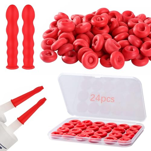 ZFKXGS 24 Pezzi Copertura Ugelli Sigillanti in Silicone Tappi Sigillanti per Calafataggio Caulk Caps Coperture Accessori, Ugelli di Ricambio in Silicone per Sigillare e Conservare Open Caulking Tube
