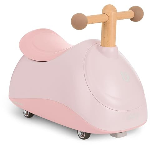 KikkaBoo Baby Aufsitzfahrzeug ab 1 Jahr SIZZY, Rutschauto ohne Pedale, Rutscherfahrzeug mit Griffen, Multidirektional, Ab 1 bis 3 Jahre, Baby-Geschenk, Rosa