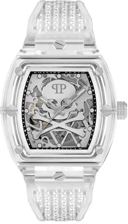 Philipp Plein Herren Analog Quarz Armbanduhr The $Keleton Crystal